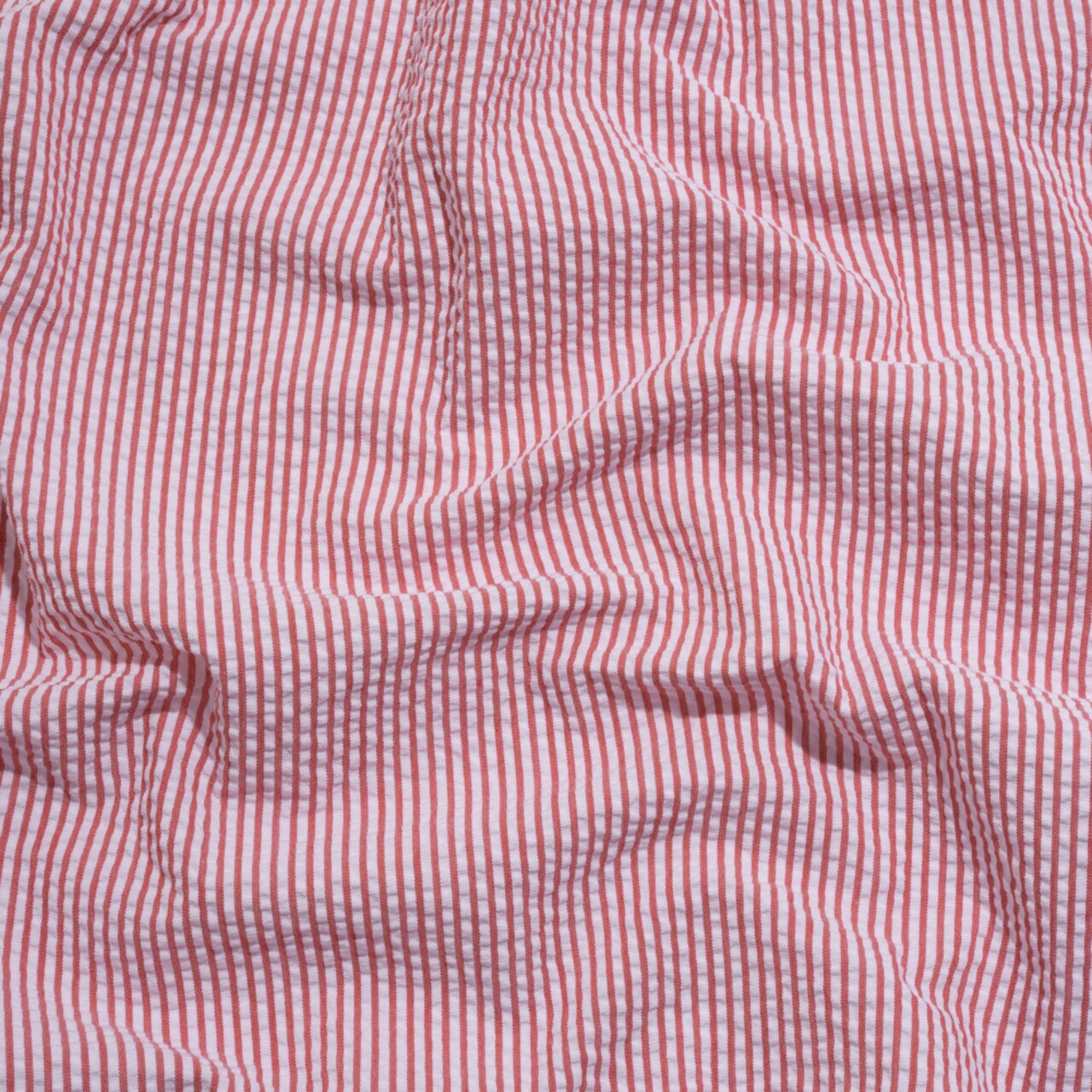 1 Yard Red White Candy Striped Cotton Polyester Summer Seersucker Fabric